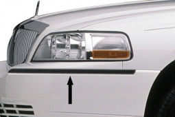 Bumper chrome strip, front, left (11165)